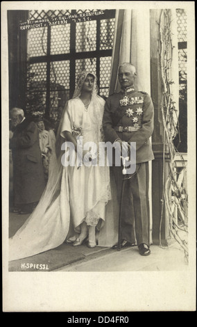 Vermählung Ak 7.4.1921,Sr. Kgl. Le Kronprinz Rupprecht von Bayern,Antonia au Luxembourg ; Banque D'Images