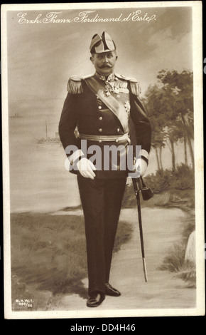 Ak Erzherzog Franz Ferdinand von Österreich Este, uniforme, BKWI 88866 ; Banque D'Images