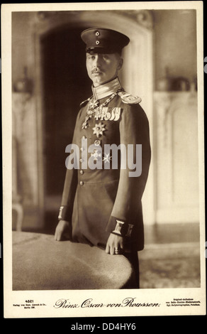 Ak Prinz von Oscar Liersch Preußen, 4521, l'uniforme, Schirmmütze ; Banque D'Images