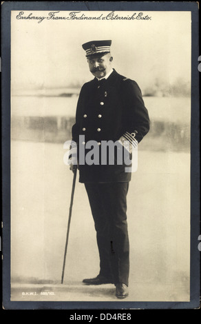 Ak Erzherzog Franz Ferdinand von Österreich Este, uniforme, Gehstock,BKWI 888102 ; Banque D'Images