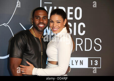 Brooklyn, New York, USA. Août 25, 2013. Chanteurs nous Jordin Sparks et Jason Derulo arrivent pour les MTV Video Music Awards au Barclays Center de Brooklyn, New York, USA, 25 août 2013. Photo : Hubert Boesl/dpa/Alamy Live News Banque D'Images