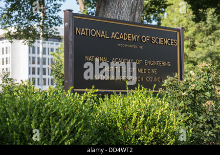 National Academy of Sciences, Washington, DC, le National Mall. Banque D'Images