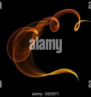 Résumé des ondes torsadées or Banque D'Images