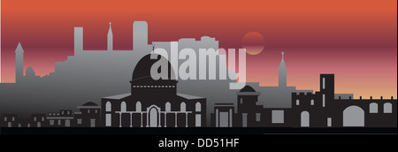 Les toits de Jérusalem Banque D'Images