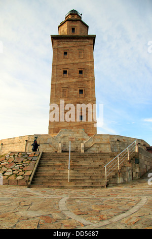 Tour d'Hercule, phare de La Corogne, Galice, Espagne Banque D'Images