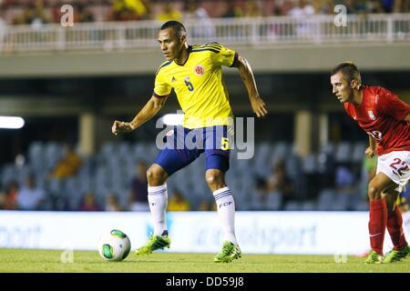 Aldo Leao Ramirez (COL), le 14 août 2013 - Football : match amical entre la Colombie et la Serbie, au Mini Estadi, Barcelone, Espagne, le 14 août 2013. (Photo de bla) Banque D'Images