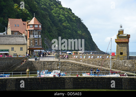 Port de Lynmouth, Lynmouth, Devon, Angleterre, Royaume-Uni Banque D'Images