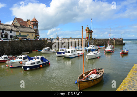 Port de Lynmouth, Lynmouth, Devon, Angleterre, Royaume-Uni Banque D'Images