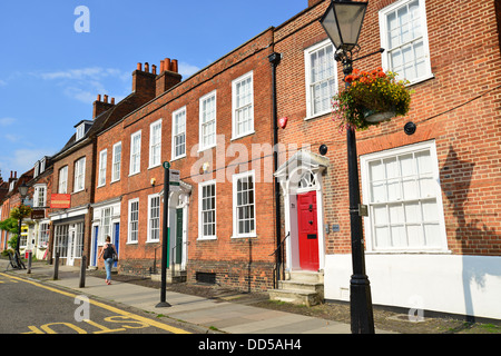 Georgian House façades, Castle Street, Farnham, Surrey, Angleterre, Royaume-Uni Banque D'Images