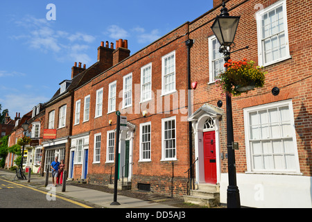 Georgian House façades, Castle Street, Farnham, Surrey, Angleterre, Royaume-Uni Banque D'Images