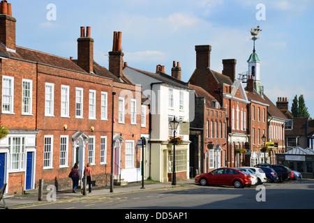 Georgian House façades, Castle Street, Farnham, Surrey, Angleterre, Royaume-Uni Banque D'Images