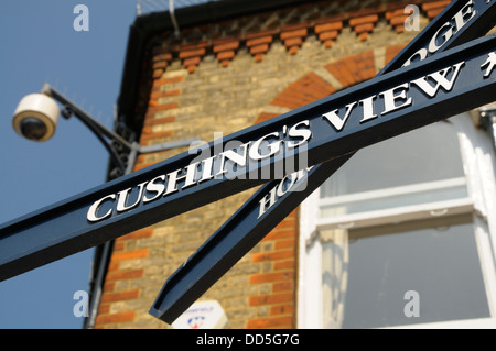 Whitstable, Kent, Angleterre, Royaume-Uni. La marque d'une 'Vue' de Cushing, nommée d'après Peter Cushing résident local Banque D'Images