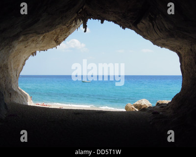 La côte de Cala Luna sur l'île de la Sardaigne Banque D'Images