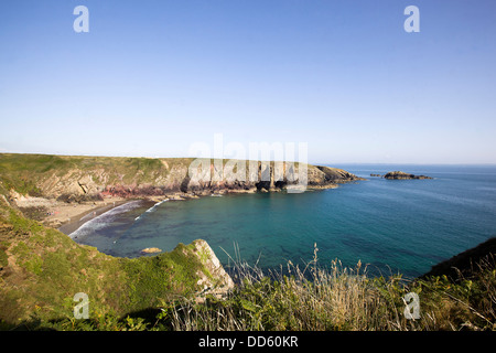 Caerfai Bay, Pays de Galles, Royaume-Uni Banque D'Images