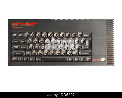 Sinclair ZX Spectrum 128K 1980 accueil ordinateur Banque D'Images