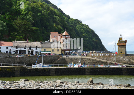 Port de Lynmouth, Lynmouth, Devon, Angleterre, Royaume-Uni Banque D'Images