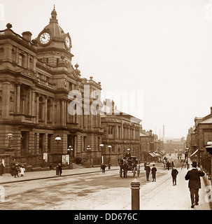 Burnley Manchester Road période victorienne Banque D'Images