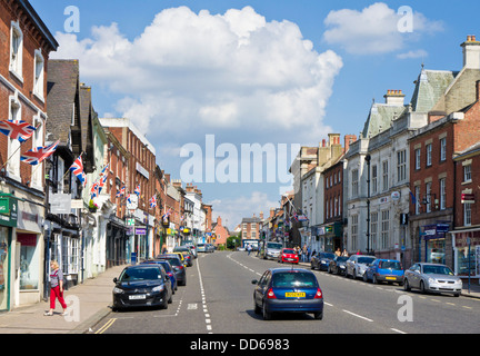 Ashby de la zouch rue principale - rue du marché dans Ashby de la Zouch centre-ville une petite ville de marché dans le nord-ouest du Leicestershire Angleterre Royaume-Uni GB Europe Banque D'Images