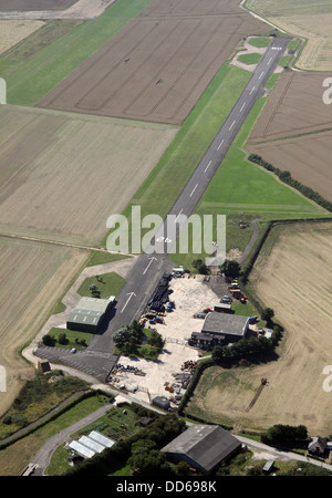 Vue aérienne de l'aérodrome de Strubby près de Alford dans le Lincolnshire Banque D'Images