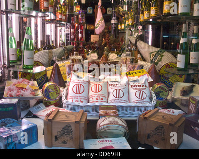 L'ESPAGNOL DE SPÉCIALITÉ SHOP WINDOW DISPLAY LA COROGNE Galice Espagne Banque D'Images