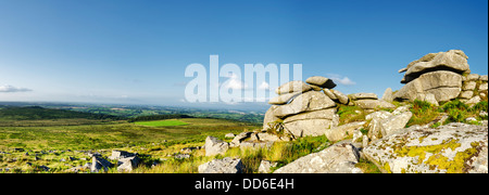 La vue sur Bodmin Moor de Kilmar Tor Banque D'Images