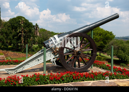 Canon naval historique à l'extérieur de l'Union Buildings, Pretoria, Afrique du Sud Banque D'Images