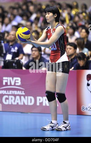 Aimi Kawashima (JPN), le 16 août 2013 - Volley-ball : 2013 FIVB World Grand Prix, Tour préliminaire la semaine 3 M Piscine Japon match 0-3 Bulgarie à Sendai Gymnasium à Sendai, Miyagi, Japon. (Photo par Ryu Makino/AFLO) Banque D'Images