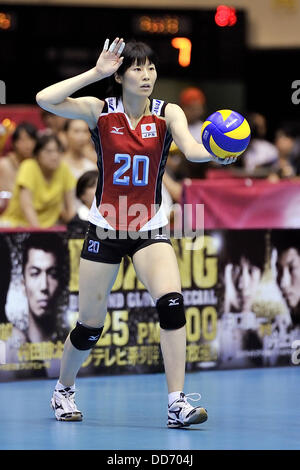 Aimi Kawashima (JPN), le 16 août 2013 - Volley-ball : 2013 FIVB World Grand Prix, Tour préliminaire la semaine 3 M Piscine Japon match 0-3 Bulgarie à Sendai Gymnasium à Sendai, Miyagi, Japon. (Photo par Ryu Makino/AFLO) Banque D'Images