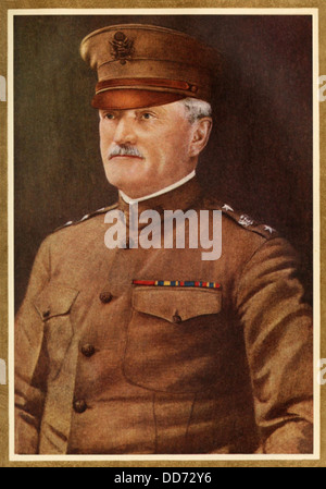 Le général John Pershing a conduit l'American Expeditionary Forces dans la Première Guerre mondiale 1917-1918. Banque D'Images