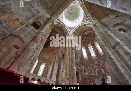 Interior shot d'Alaverdi, Cathédrale de Saint George (11thc.), Kakhétie, Telavi, Géorgie Banque D'Images