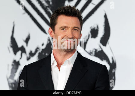 Tokyo, Japon. Août 28, 2013. L'acteur Hugh Jackman participe à la promotion de la premiere Japon ''Wolverine'' à Roppongi Hills le 28 août 2013 à Tokyo, Japon. Credit : Junko Kimura/Jana Press/ZUMAPRESS.com/Alamy Live News Banque D'Images