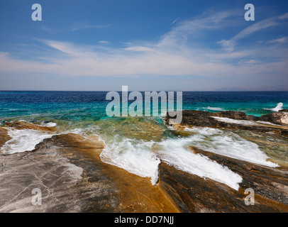 Seascape sur île de Korcula Croatie Banque D'Images