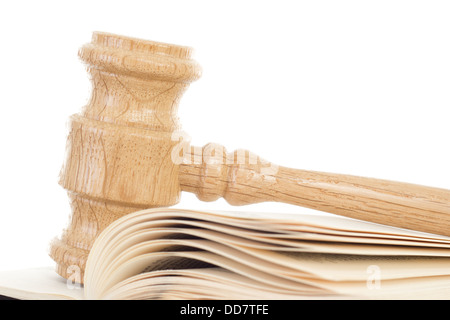 Gavel on code civil ouvert Banque D'Images