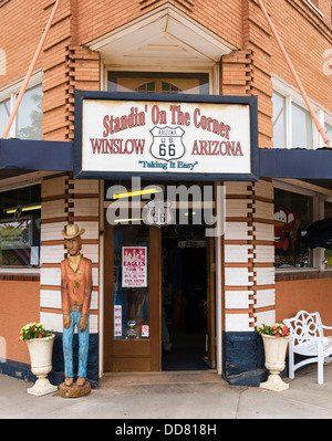 Plaie sur 'Standin' sur le coin Parc' sur la vieille Route 66 dans la région de Winslow, Arizona, USA Banque D'Images