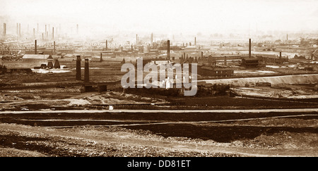 Au début des années 1900, Panorama Sheffield Banque D'Images