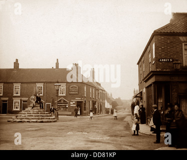 Marché Worksop Cross début des années 1900 Banque D'Images