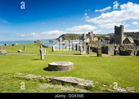 Royaume-uni, Pays de Galles, Aberystwyth, Ceredigion, château, Gorsedd Stone Circle Banque D'Images