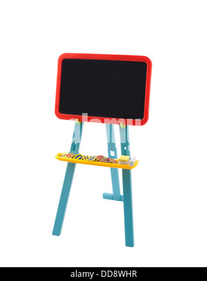 Un tableau noir avec des lettres de l'aimant pour les enfants à apprendre Banque D'Images