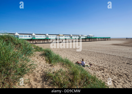 L'Angleterre, dans le Lancashire, Lytham St Annes, St Anne's Pier Banque D'Images