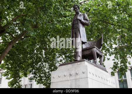 Statue d'Abraham Lincoln à la place du Parlement, Londres, Angleterre Banque D'Images