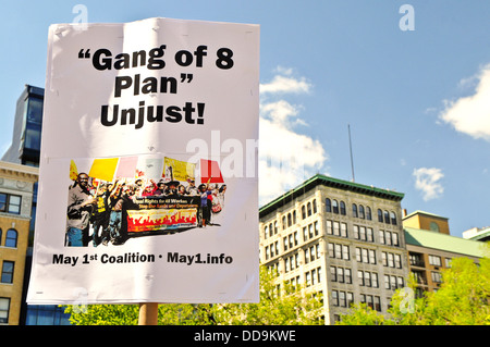 24 mai 2013, la Journée internationale des travailleurs, la ville de New York, à proximité de Union Square, Manhattan, USA Banque D'Images