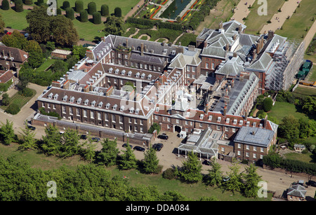 Vue aérienne de Kensington Palace à Londres, à la maison du prince William et Kate Middleton la duchesse de Cambridge Banque D'Images