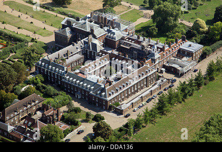 Vue aérienne de Kensington Palace à Londres, à la maison du prince William et Kate Middleton la duchesse de Cambridge Banque D'Images