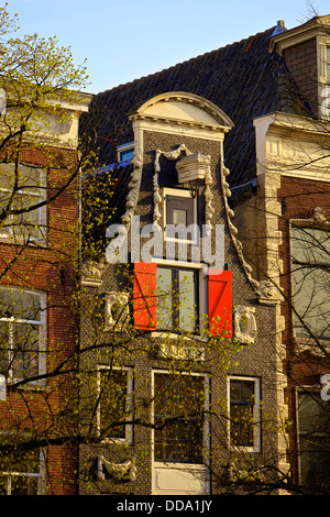 Maisons à pignons, Amsterdam, Pays-Bas, Europe Banque D'Images