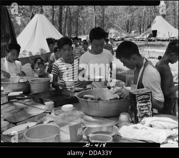 Un camp de cinq jours de Boy Scout a eu lieu au Rohwer Relocation Center à McGehee, Arkansas, situé sur le fleuve Mississippi pendant la première Guerre mondiale Banque D'Images