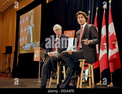 Justin Trudeau s'exprimant lors de l'Empire Club of Canada Banque D'Images