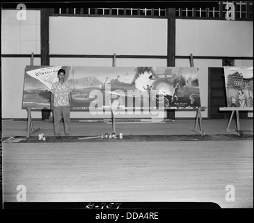 La murale du Rohwer Relocation Center à McGehee, Arkansas, rappelle l'importance historique du centre pendant la première Guerre mondiale Banque D'Images