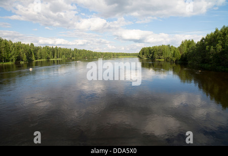 Tyyrinvirta la rivière à l'été , Finlande Banque D'Images