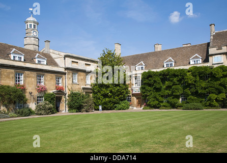 L'édifice de la première pelouse Christ's College, Université de Cambridge en Angleterre Banque D'Images