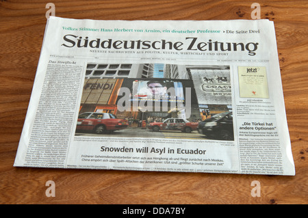 Suddeutsche Zeitung journal allemand Banque D'Images